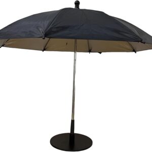 Mini parasol avec base coupe-vent – ​​Protège les boissons, téléphones et appareils du soleil, du vent, des débris et de la pluie fine – Idéal pour la piscine, la table, le camping et la terrasse
