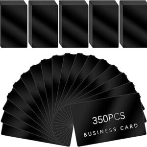 350 cartes de visite vierges en métal, en aluminium noir, pour gravure laser CNC. Cartes de visite personnalisées et polyvalentes, épaisseur 0,25 mm (0,01 pouce)